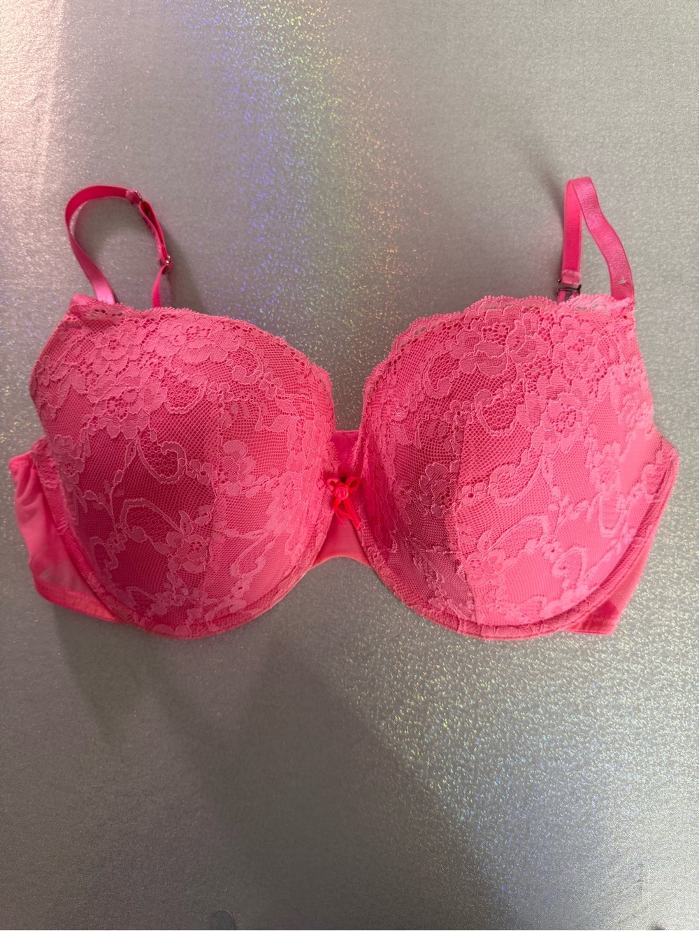 La SENZA LOLA AND COCO bra y2k neon Pink Lace Push-Up Bra